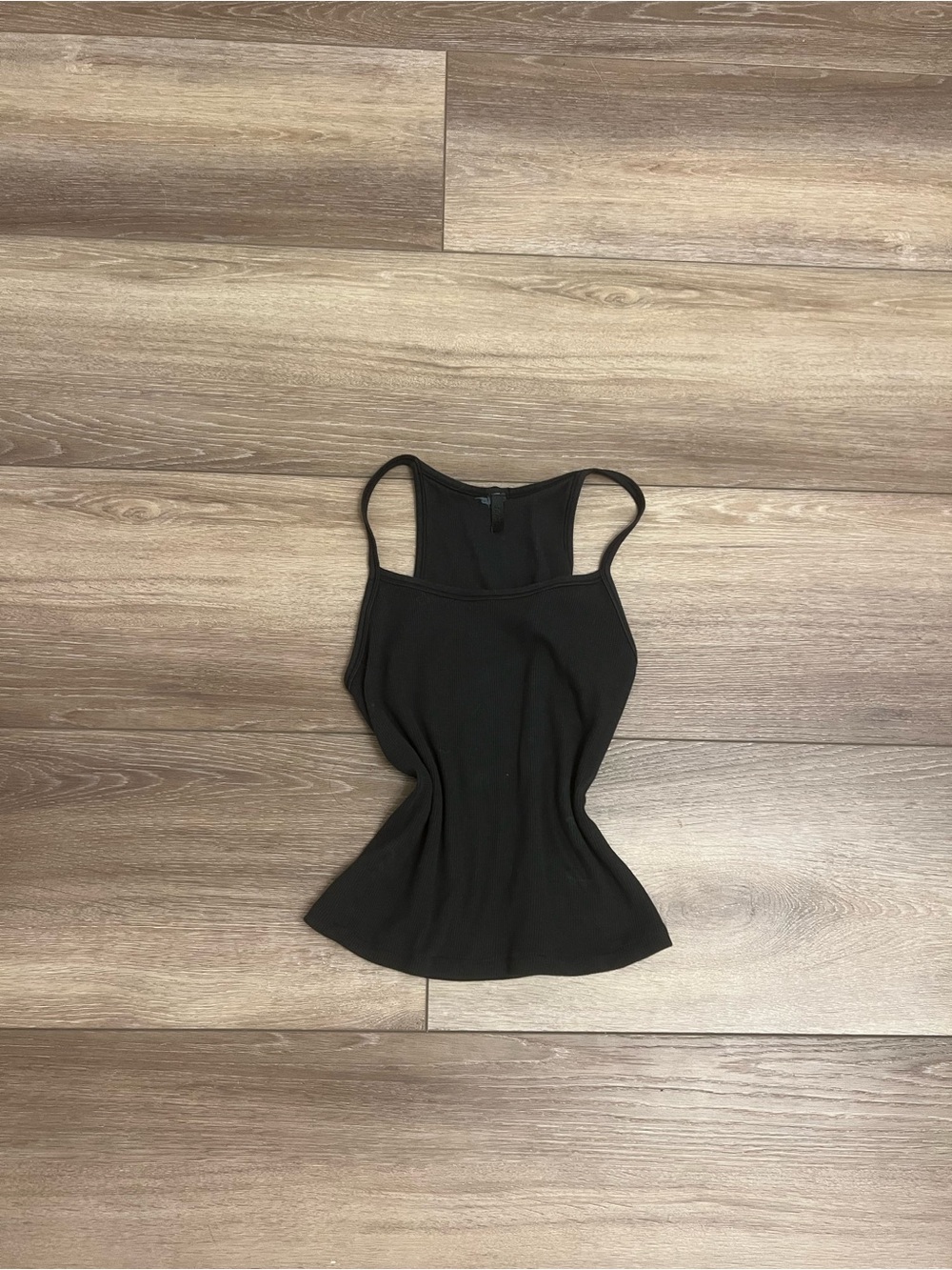 SKIMS Black Ribbed Slim Racerback Tank